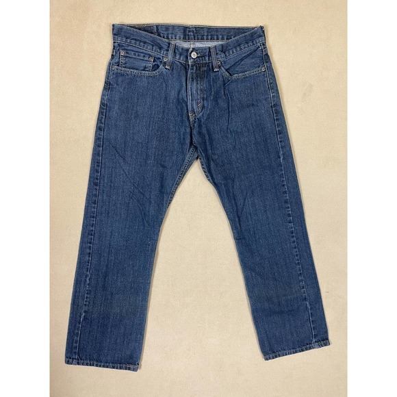 Levi's 514 Mens 32x30 Straight Leg Jeans Relaxed Fit‎ Low Rise Blue Denim - Picture 1 of 13